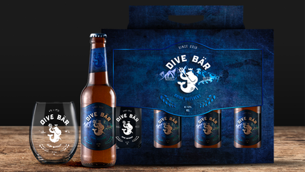 Projet de branding DiveBar réalisé à Paris par notre agence de packaging