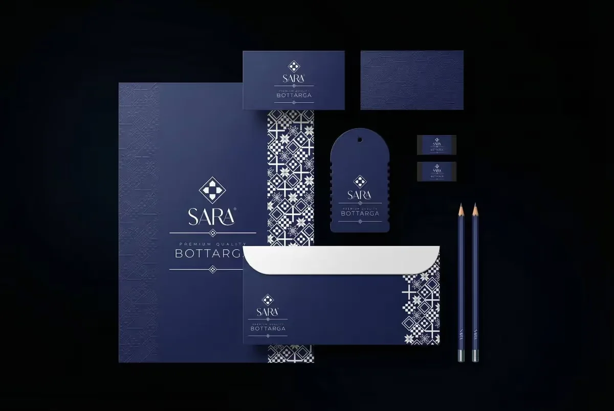 SARA Bottarga packaging premium boutargue — Brand system