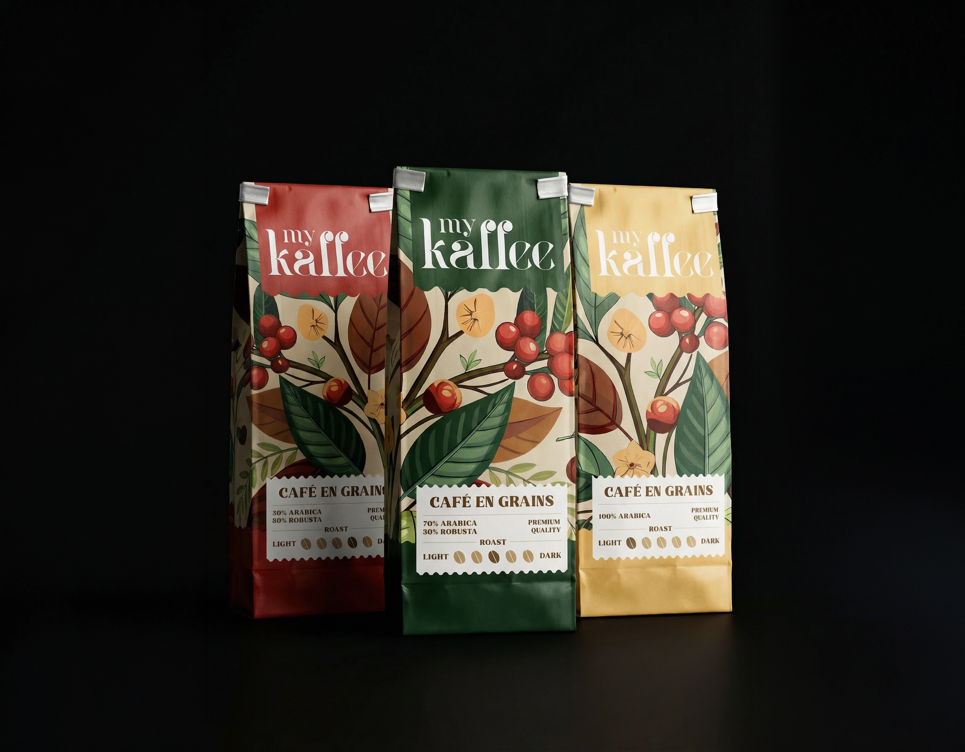 My kaffee projet packaging réalisé par une agence de design paris spécialisée en création graphique, graphisme et packaging