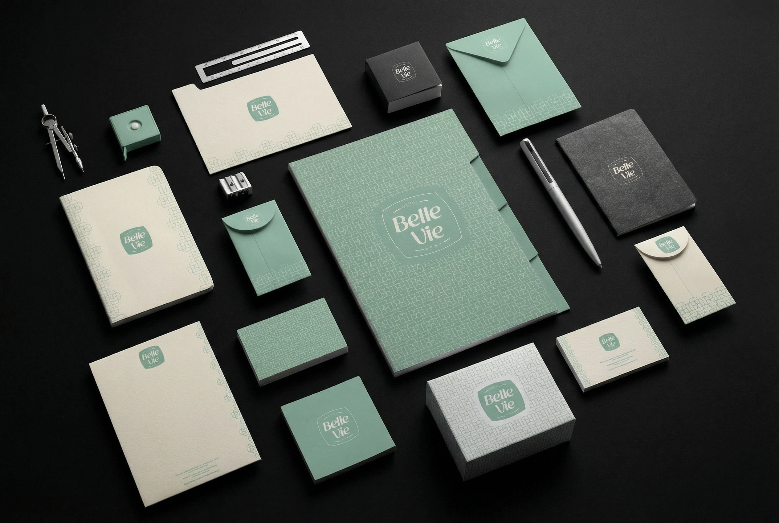 Belle Vie projet branding réalisé par une agence de design paris spécialisée en création graphique, graphisme et packaging