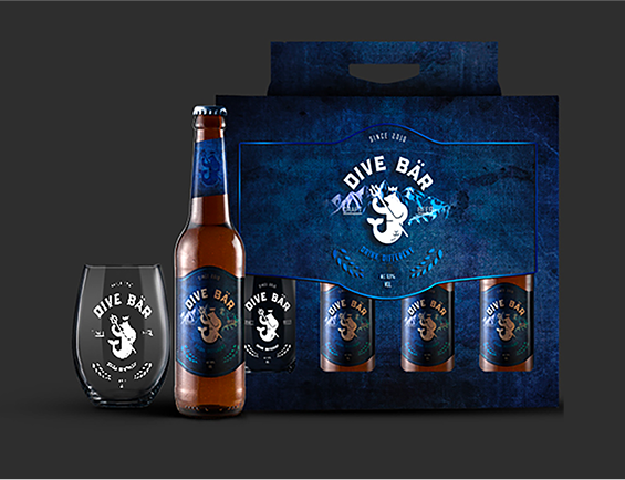 DIVE BAR Branding – réalisation de agence de design Paris, agence de graphisme Paris, agence de branding Paris